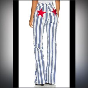 Free People Firecracker Striped Flare
Jean in Blue Combo size 27 NWOT